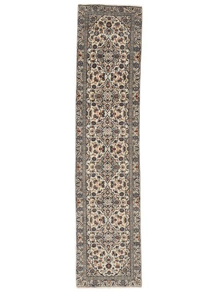  Orientalischer Keshan Fine Teppich 88X378 Läufer Braun/Dunkelgelb Wolle, Persien/Iran Carpetvista