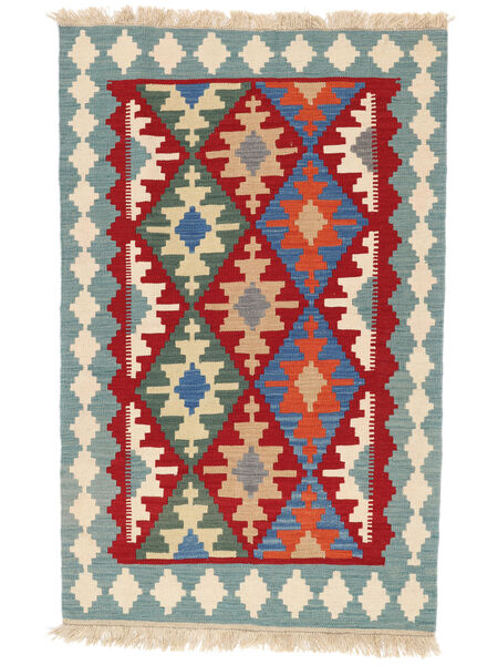 Alfombra Persa Kilim Gashgai 98X157 Verde/Rojo Oscuro ( Persia/Irán)