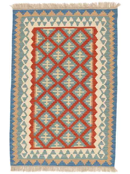  Persian Kilim Qashqai Rug 102X153 Green/Orange Carpetvista