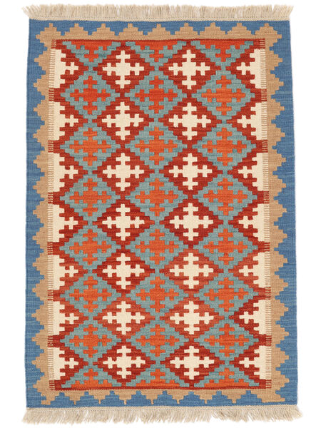 Alfombra Kilim Gashgai 87X126 Rojo Oscuro/Beige ( Persia/Irán)