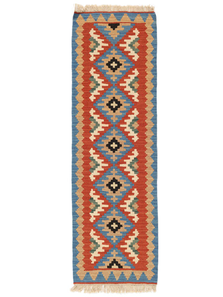 Dywan Kilim Kaszkaj 57X185 Chodnikowy Ciemnoczerwony/Ciemnoniebieski ( Persja/Iran)