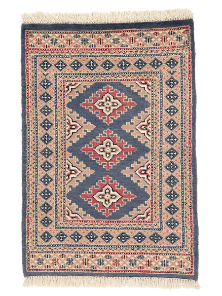  63X92 Medallion Piccolo Pakistan Bukara 2Ply Tappeto Lana, Carpetvista