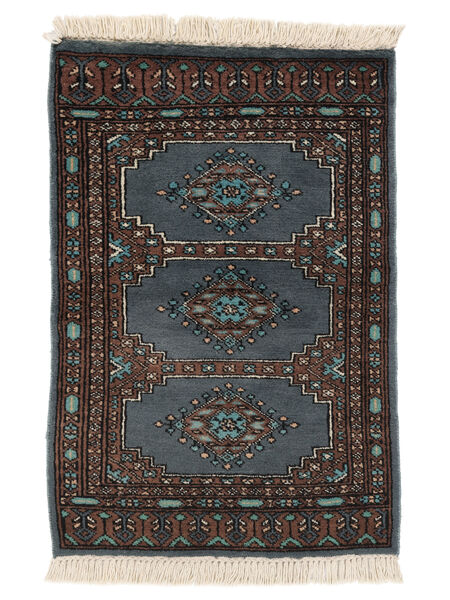  Pakistański Bucharski 2Ply Dywan 59X90 Wełniany Czarny/Beżowy Mały Carpetvista