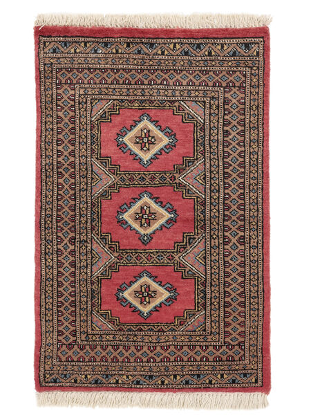 Dywan Orientalny Pakistański Bucharski 2Ply 61X99 Ciemnoczerwony/Czarny (Wełna, Pakistan )