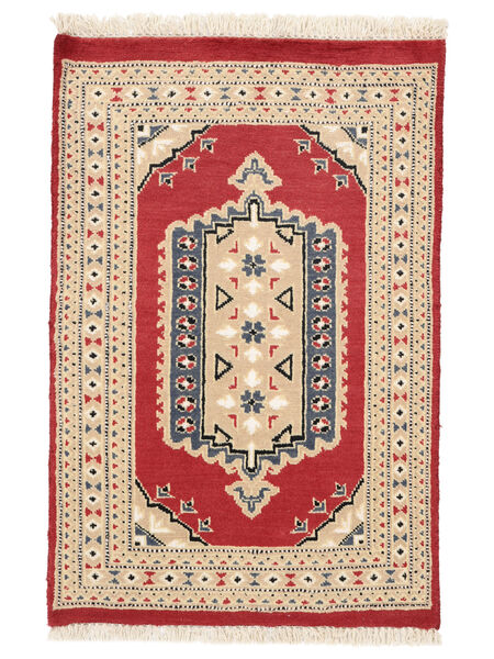 64X96 Dywan Orientalny Pakistański Bucharski 2Ply Beżowy/Pomarańczowy (Wełna, Pakistan ) Carpetvista