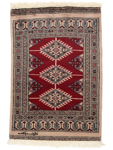 60X90 Pakistan Bokhara 3Ply Rug Oriental Brown/Black (Wool, Pakistan) Carpetvista