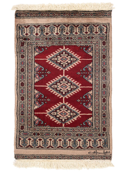  Pakistan Bokhara 3Ply Tæppe 63X95 Brun/Sort Carpetvista