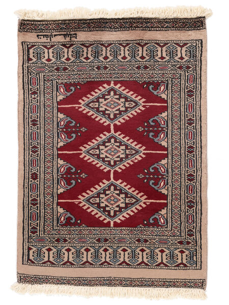  Pakistan Bokhara 2Ply Tepih 62X89 Vuneni Braon/Crna Mali Sag Carpetvista