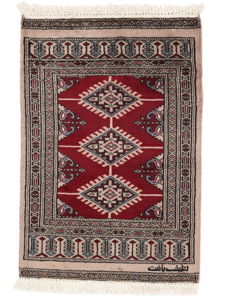  Pakistan Bukhara 3Ply Covor 62X91 Lână Maro/Negru Mic Carpetvista