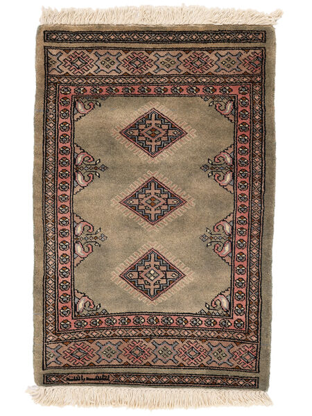  67X102 Medallion Piccolo Pakistan Bukara 3Ply Tappeto Lana, Carpetvista