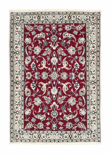  Persian Nain 9La Rug 112X160 Dark Red/Black