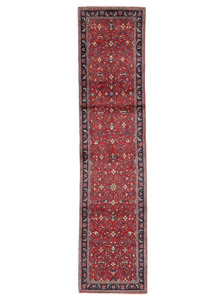 Tappeto Orientale Saruk Fine 75X316 Passatoie Rosso Scuro/Nero (Lana, Persia/Iran)