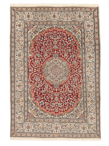 Tappeto Persiano Nain Fine 9La 195X295 Marrone/Rosso Scuro (Lana, Persia/Iran)