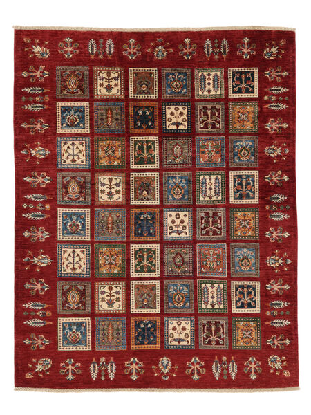 186X233 Shabargan Vloerkleed Modern Donkerrood/Bruin (Wol, Afghanistan) Carpetvista