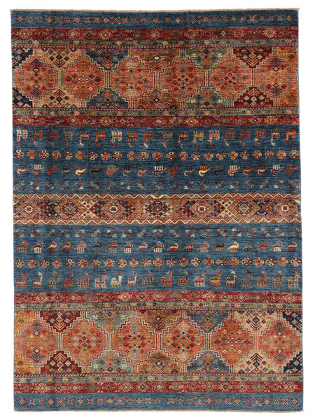  176X241 Stripet Shabargan Teppe Ull, Carpetvista