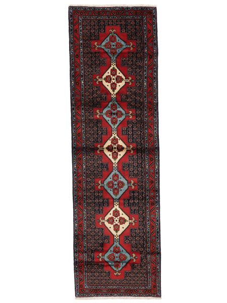  94X316 Senneh Covor Traverse Hol Negru/Dark Red Persia/Iran
 Carpetvista