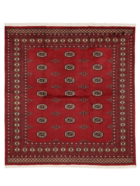  Oriental Pakistan Bokhara 2Ply Rug 204X208 Square Dark Red/Black Wool, Pakistan Carpetvista