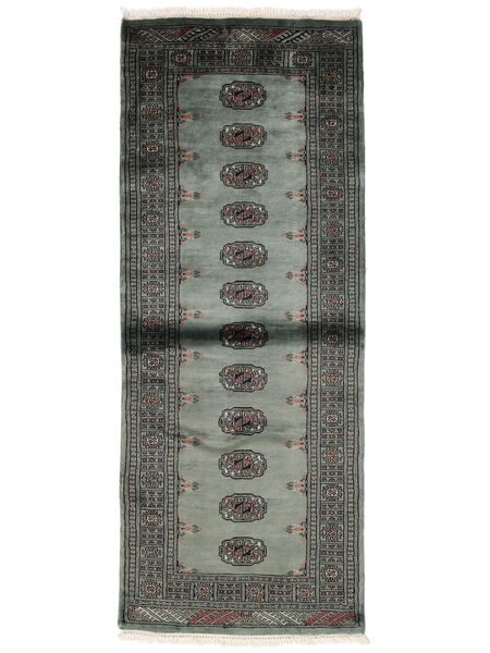 81X203 Dywan Orientalny Pakistański Bucharski 3Ply Chodnikowy Czarny/Zielony (Wełna, Pakistan ) Carpetvista