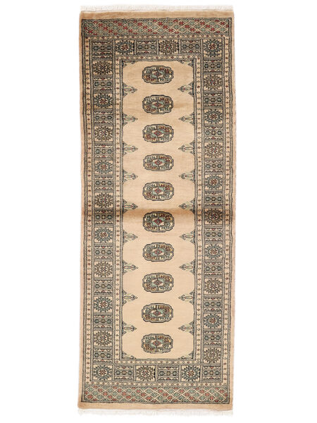  Pakistan Buchara 3Ply Teppich 79X202 Braun/Orange Carpetvista