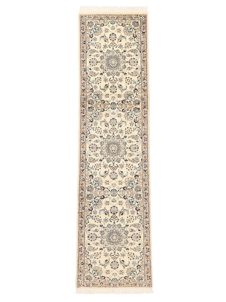 70X280 Tappeto Orientale Nain Fine 9La Passatoie Beige/Marrone (Lana, Persia/Iran) Carpetvista