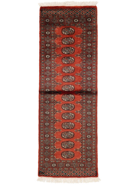  Pakistan Bukara 3Ply Tappeto 62X182 Di Lana Rosso Scuro/Nero Piccolo Carpetvista