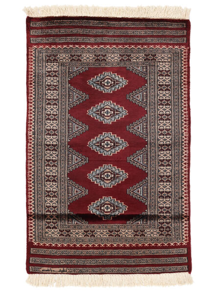  Pakistan Bukhara 3Ply Covor 80X124 Lână Negru/Maro Mic Carpetvista