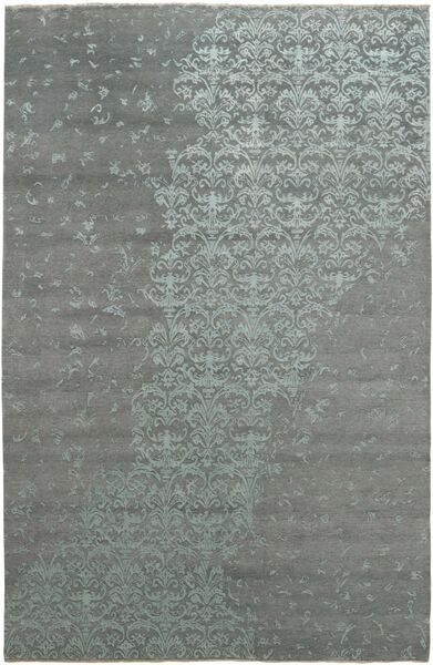 Damask Collection Rug 205X304 Dark Grey/Grey Wool, India