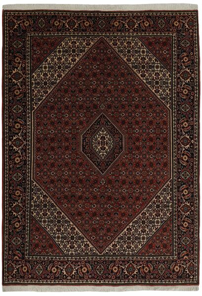 198X290 Bidjar Teppich Orientalischer Schwarz/Braun (Wolle, Persien/Iran)