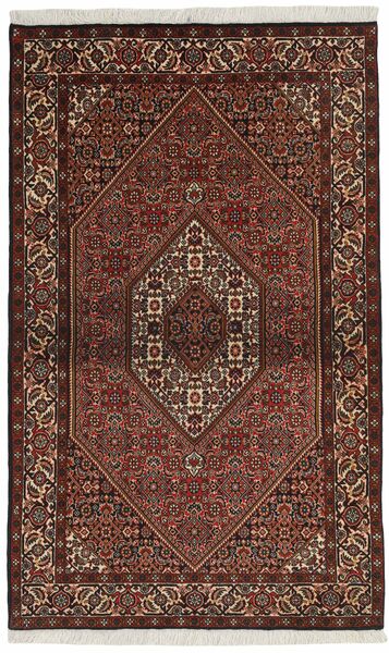  Orientalischer Bidjar Teppich 110X178 Schwarz/Dunkelrot Wolle, Persien/Iran