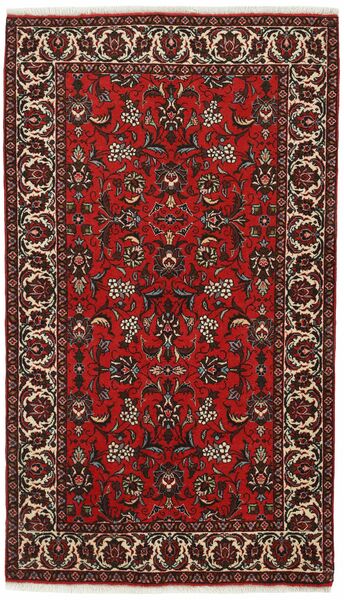 83X144 Bidjar Vloerkleed Oosters Zwart/Donkerrood (Wol, Perzië/Iran)