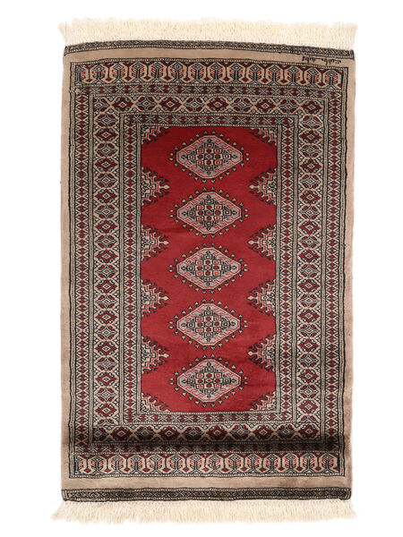  Pakistan Bokhara 3Ply Tepih 80X129 Vuneni Braon/Crna Mali Sag Carpetvista