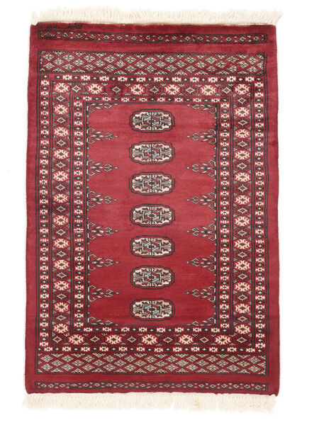 80X118 Pakistan Bokhara 3Ply Rug Oriental Dark Red/Black (Wool, Pakistan) Carpetvista