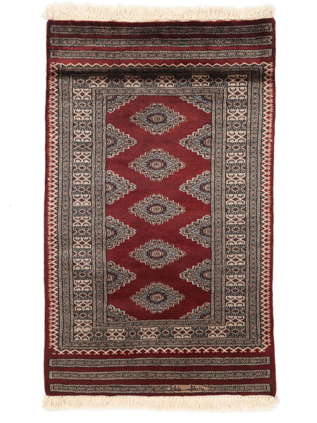 77X128 Pakistan Bokhara 3Ply Vloerkleed Oosters Zwart/Bruin (Wol, Pakistan) Carpetvista