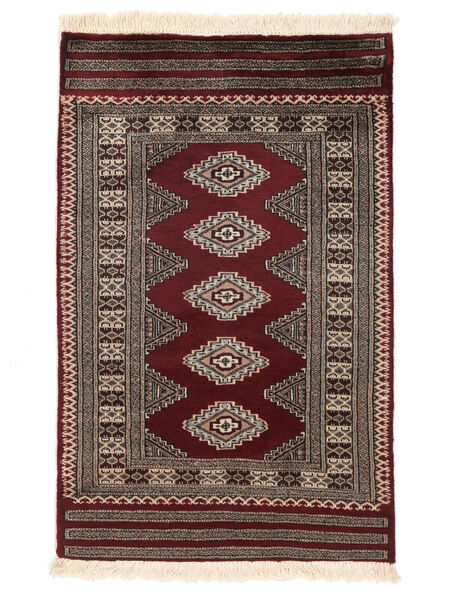  80X128 Pakistan Bokhara 3Ply Matta Brun/Svart Pakistan Carpetvista