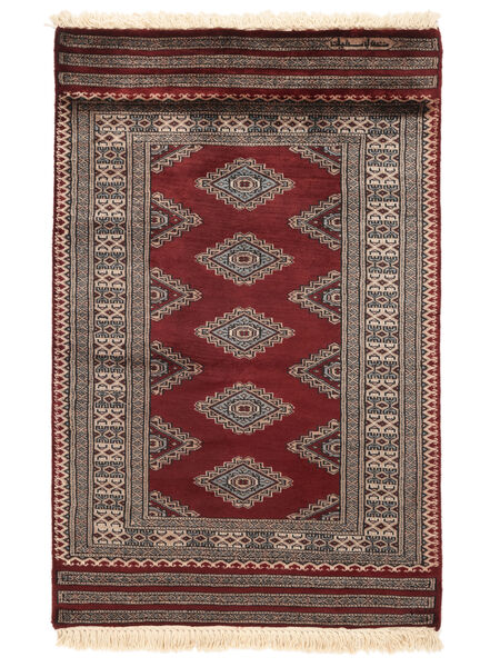 81X125 Pakistan Bokhara 3Ply Rug Oriental Brown/Black (Wool, Pakistan) Carpetvista