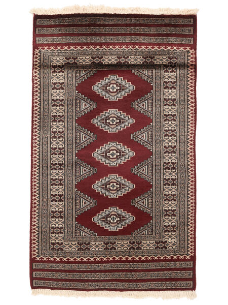 77X130 Pakistan Bokhara 2Ply Tæppe Orientalsk Sort/Brun (Uld, Pakistan) Carpetvista