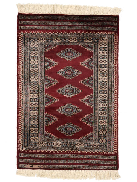  Orientalisk Pakistan Bokhara 2Ply Matta 79X120 Svart/Brun Ull, Pakistan Carpetvista