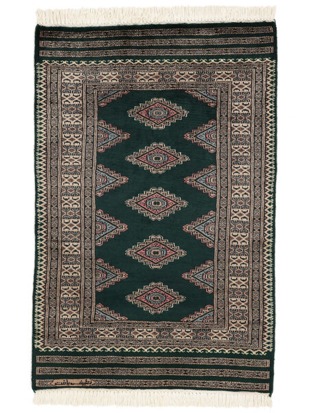  Pakistan Bukara 3Ply Alfombra 80X118 De Lana Negro/Marrón Pequeño Carpetvista