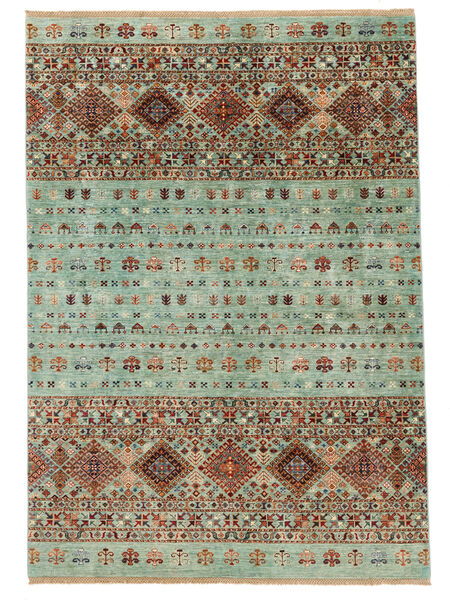  179X250 스트라이프 Shabargan 러그 울, Carpetvista