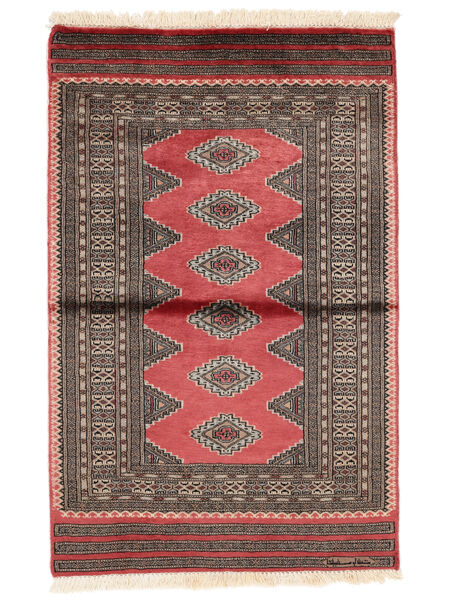 93X145 Dywan Orientalny Pakistański Bucharski 3Ply Brunatny/Czarny (Wełna, Pakistan ) Carpetvista