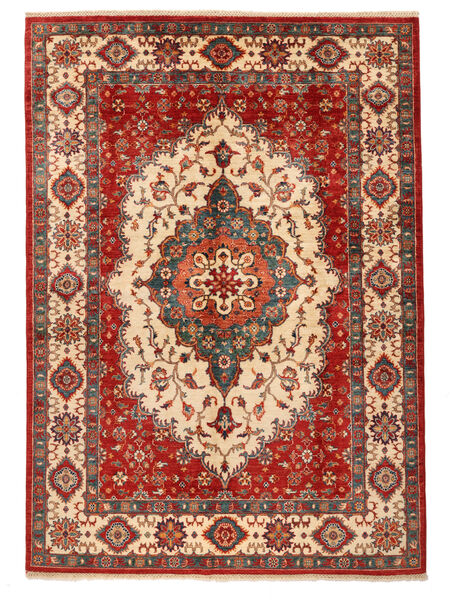 Kazak Ariana Teppich 173X241 Dunkelrot/Beige Wolle, Afghanistan Carpetvista