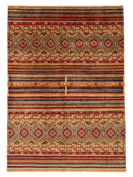  171X240 Stripet Shabargan Teppe Ull, Carpetvista