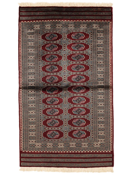  Pakistan Bokhara 3Ply Rug 92X159 Wool Black/Brown Small Carpetvista