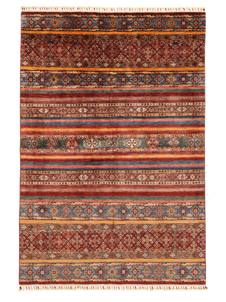  Shabargan Rug 163X240 Dark Red/Black Carpetvista