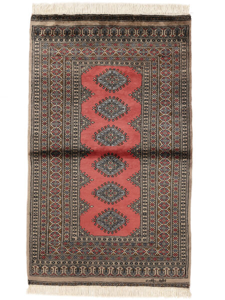  Pakistan Bokhara 3Ply Tepih 99X162 Vuneni Braon/Crna Mali Sag Carpetvista