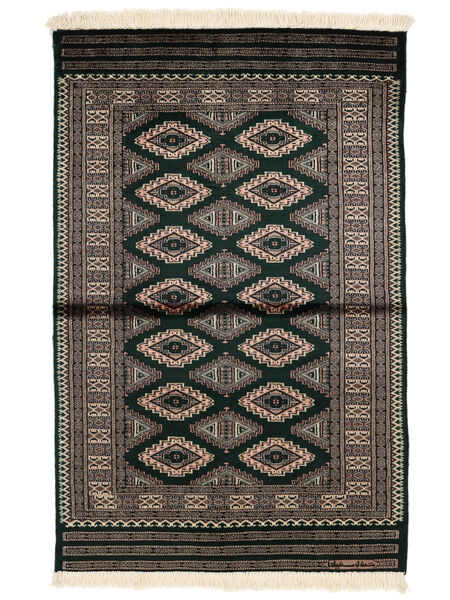  Pakisztáni Bokhara 3Ply 96X149 Gyapjúszőnyeg Fekete/Barna Kicsi Carpetvista