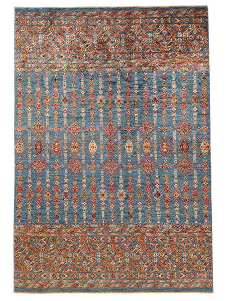  Shabargan Tepih 179X255 Vuneni Braon/Tamno Plavi Sag Carpetvista