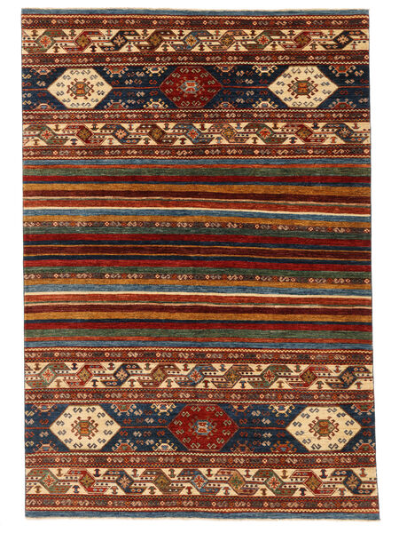  172X251 Gestreept Shabargan Vloerkleed Wol, Carpetvista