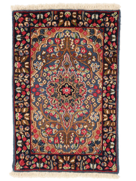  Kerman Dywan 60X92 Perski Wełniany Czarny/Ciemnoczerwony Mały Carpetvista