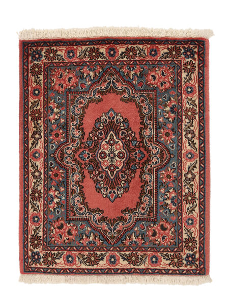 67X85 Alfombra Sarough Oriental Negro/Rojo Oscuro (Lana, Persia/Irán) Carpetvista